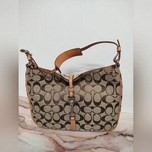 Vintage Coach 6091 Signature Clip Hobo Bag